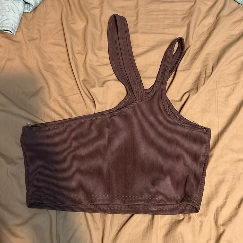 GREY Off The Shoulders Crop Top